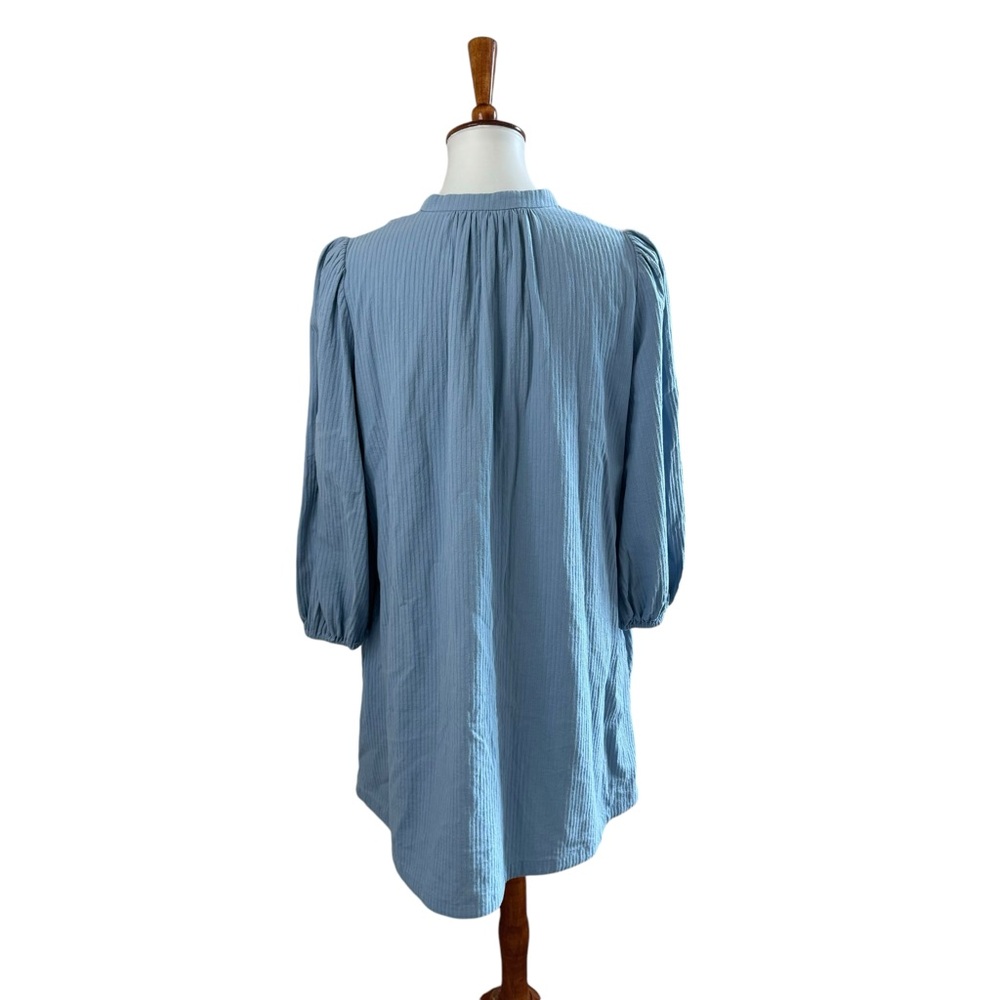 Vanessa Bruno Rosalba Long Sleeve Mini Dress Blue Size 36 Size Small - Picture 3 of 8